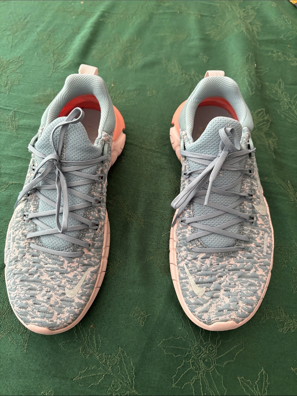 Nike free run Women's Light Blue Knit Training Shoes